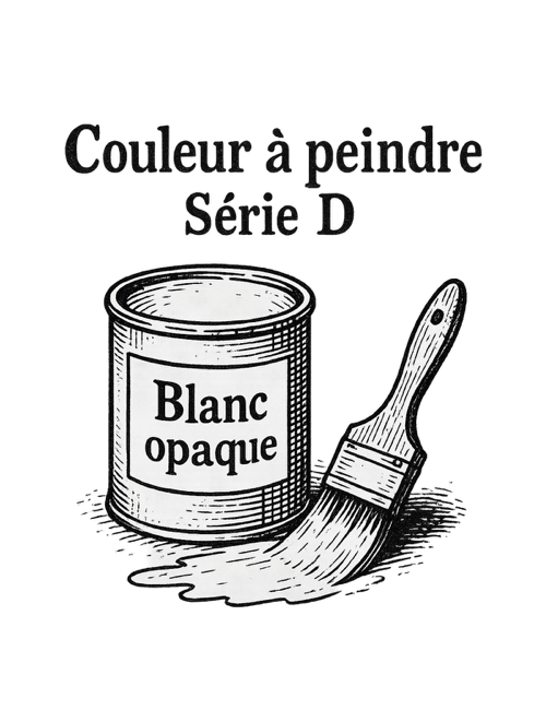 COLORANT Série "D" BLANC OPAQUE  D60