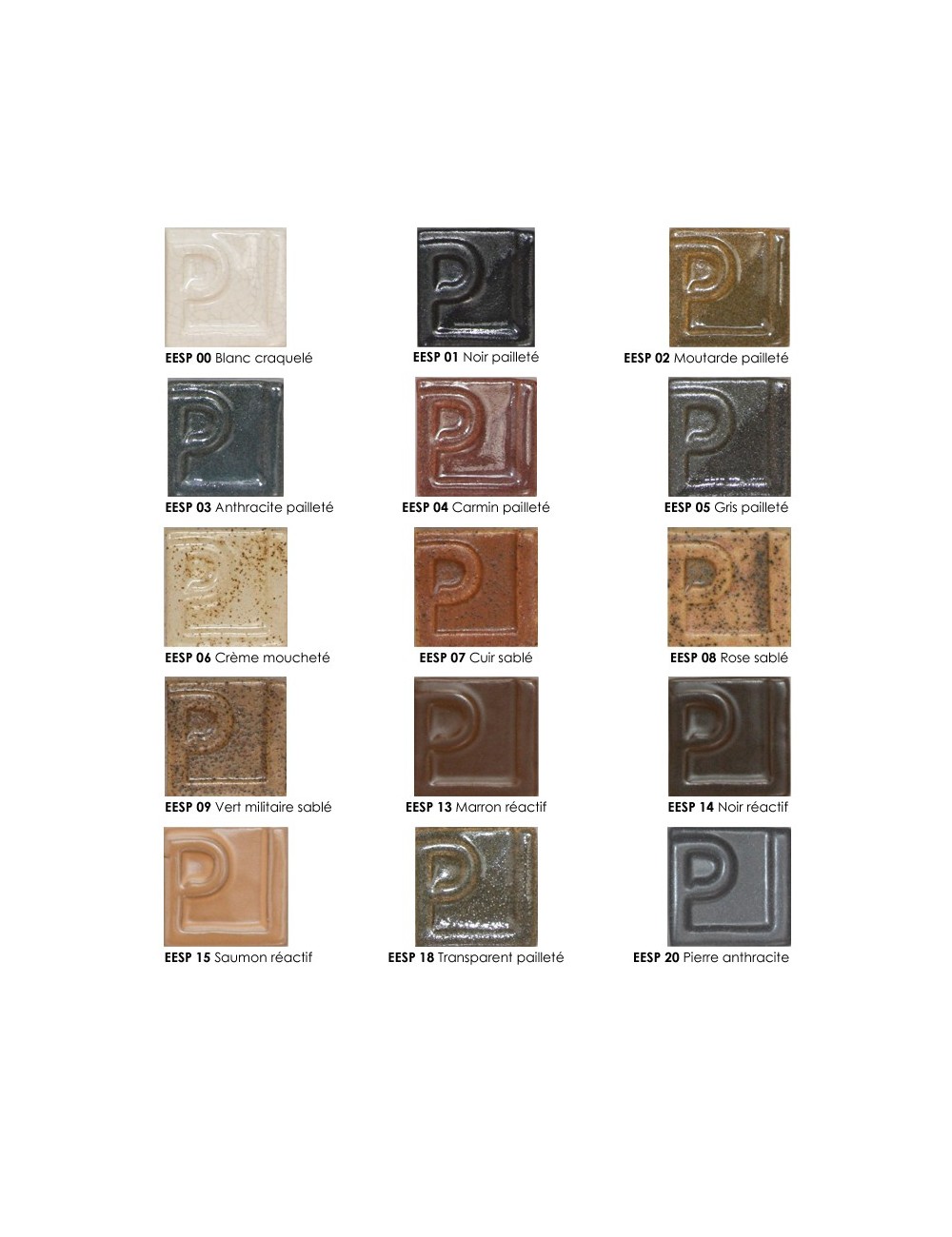 ÉMAIL FAÏENCE LIQUIDE OPAQUE À EFFET SS PLB RÉACTIF NOIR 1KG EESP14LL