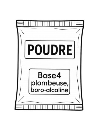 ÉMAIL FAÏENCE & RAKU BORO-ALCALINE VERT BASE 4% Cu  BASE4
