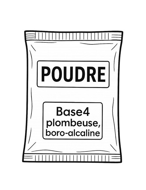 ÉMAIL FAÏENCE & RAKU BORO-ALCALINE VERT BASE 4% Cu  BASE4