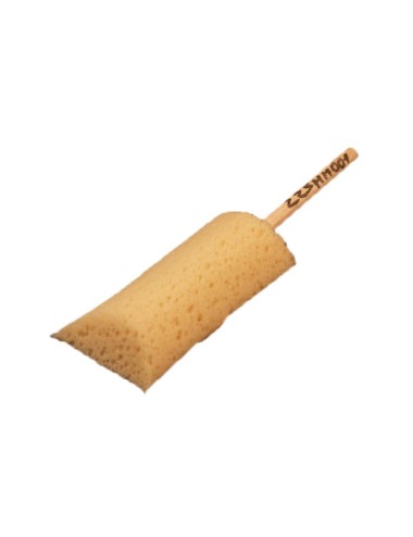 EPONGE MANCHE BOIS 1/2 GOUTTE D EAU EMBOUT DIAM 50 MM L 110 MM