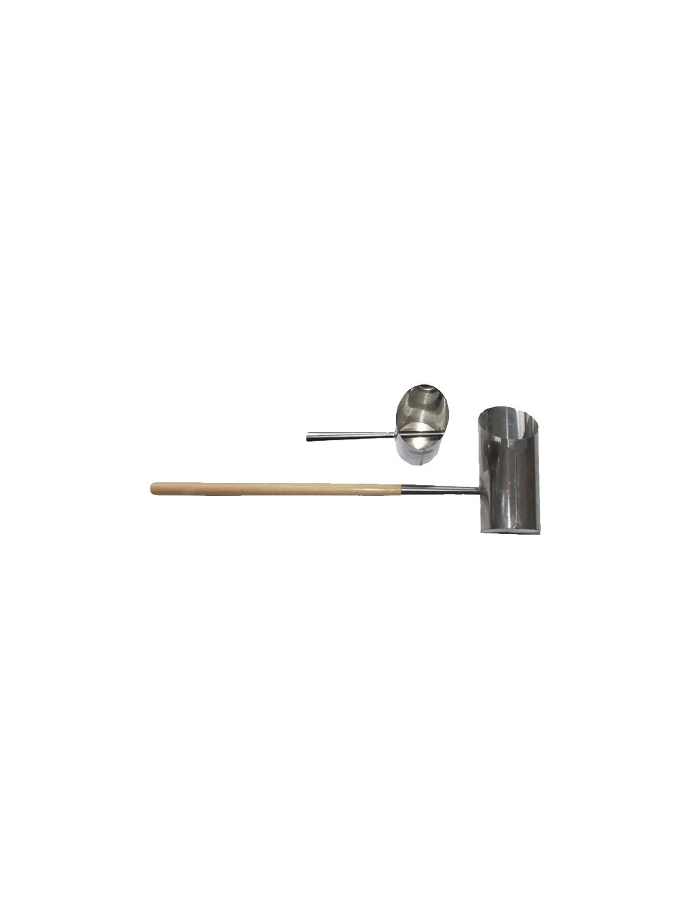 LOUCHE EMAIL 350 ML MANCHE BOIS 300 MM