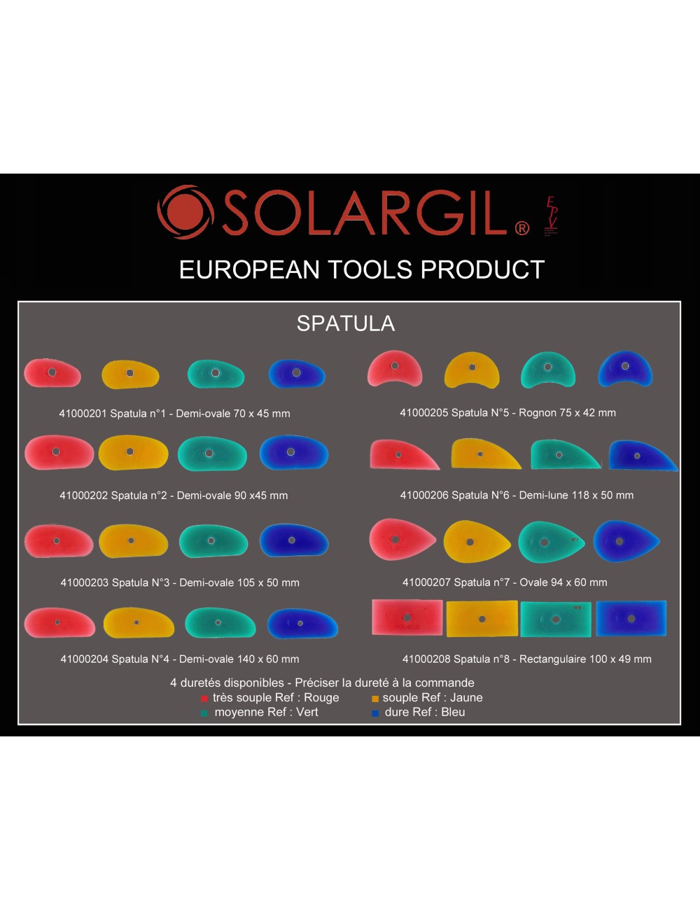SPATULA DEMI-OVALE 140*60 MM SPA-4