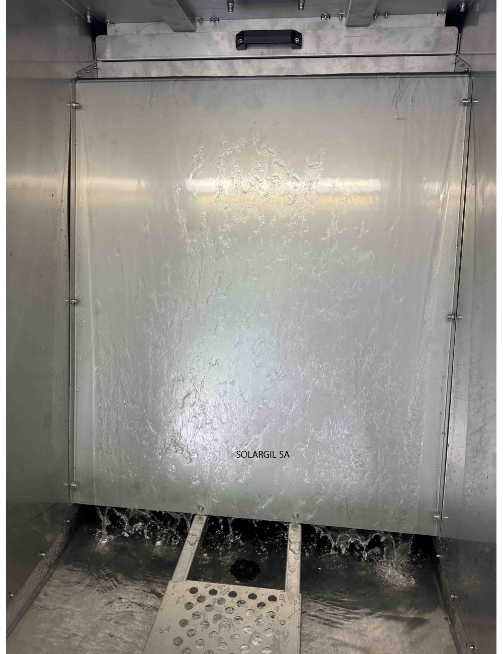 CABINE D'EMAILLAGE INOX RIDEAU D'EAU MODELE ECONOMIQUE RS5205