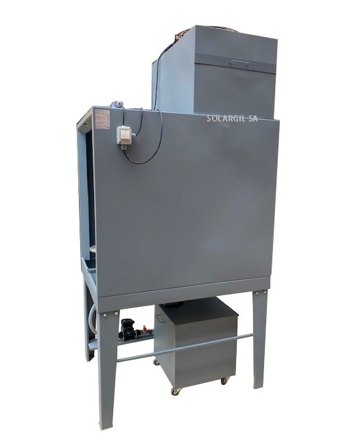 CABINE D'EMAILLAGE CPA2-INOX RECYCLE  RIDEAU D'EAU SS SORTIE EXT