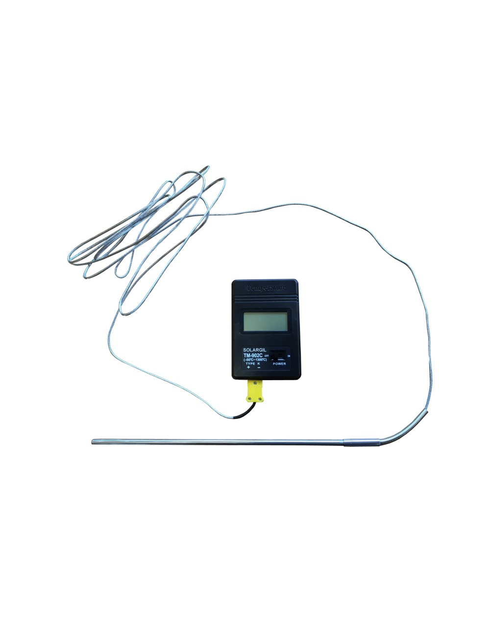 KIT THERMOMETRE NUMERIQUE SONDE TYPE K 1200°C + CORDON 3 M