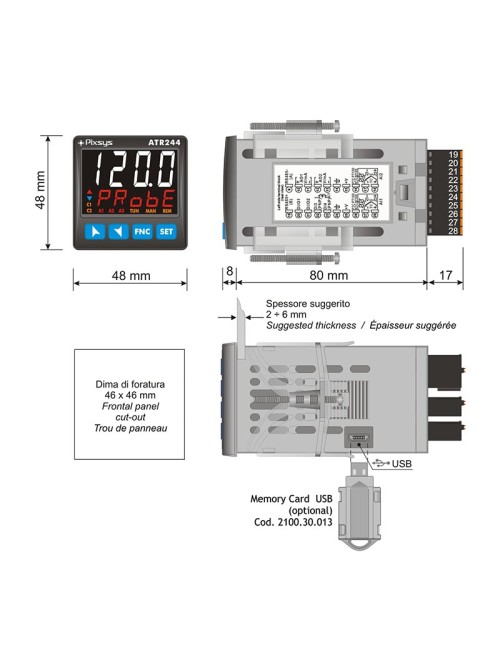 INDICATEUR TEMPERATURE ATR 244 ABC