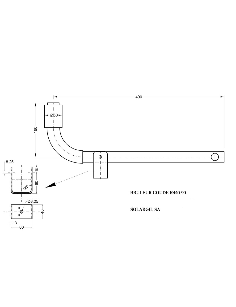 BRULEUR R440/90 COUDE PUISSANCE 52 KW