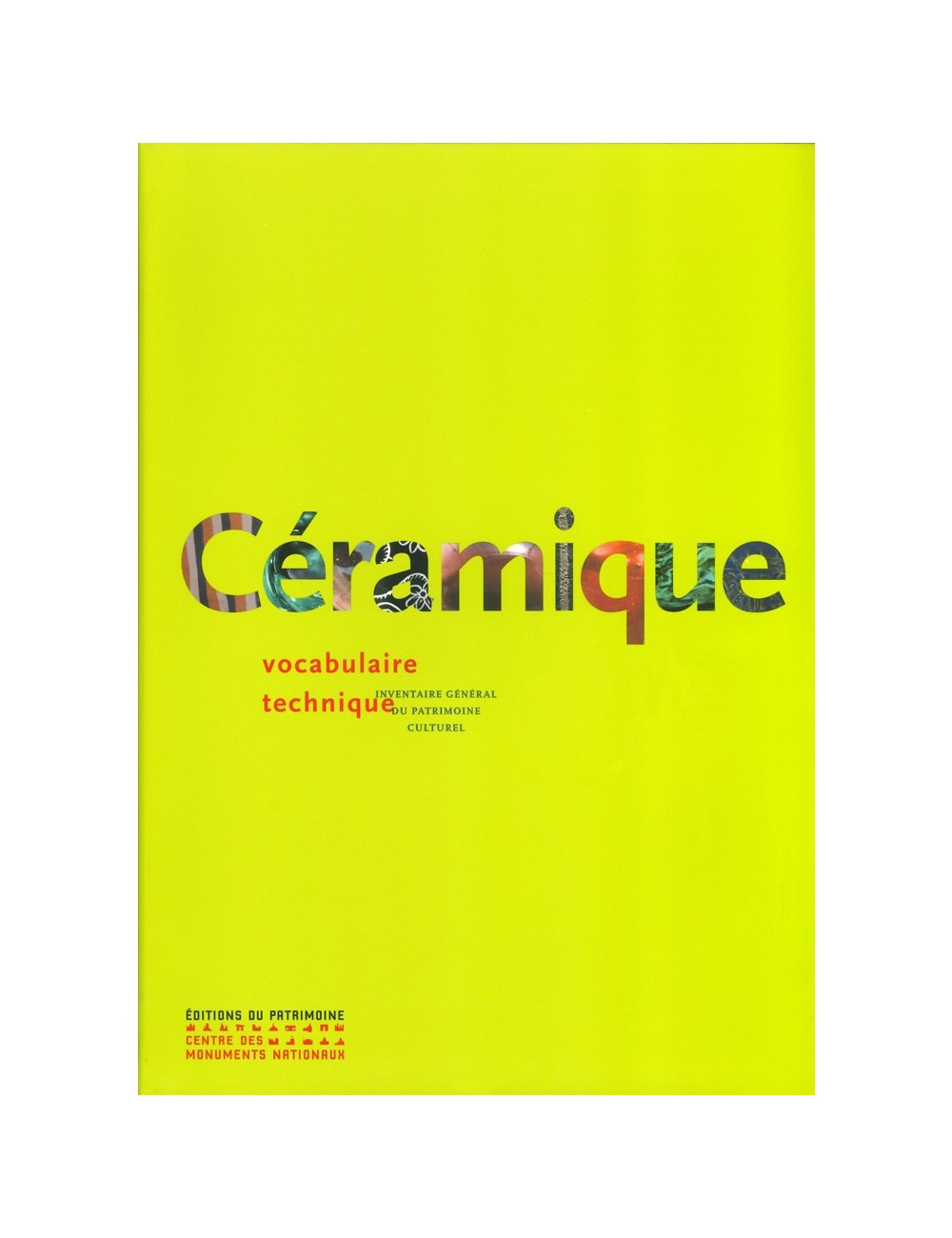 LIVRE CÉRAMIQUE VOCABULAIRE TECHNIQUE