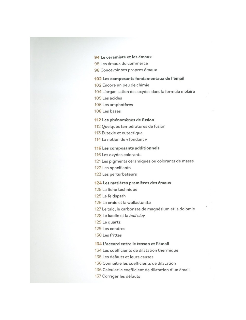 LIVRE LA SCIENCE DE LA CÉRAMIQUE