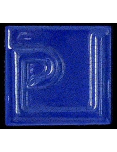 ÉMAIL FAÏENCE OPAQUE CRAQUELÉ  BRILLANT BLEU ROI 5934 ancien E31018/4