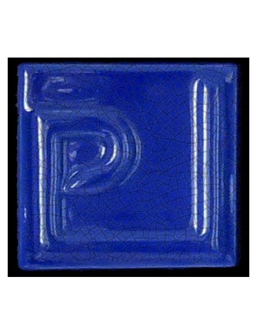 ÉMAIL FAÏENCE OPAQUE CRAQUELÉ  BRILLANT BLEU ROI 5934 ancien E31018/4