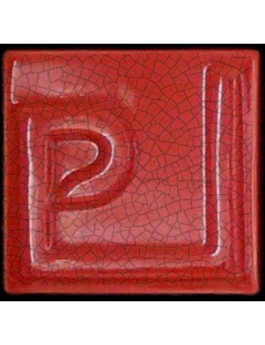 ÉMAIL FAÏENCE OPAQUE CRAQUELÉ BRILLANT GRENADINE 5932 ancien E31018/