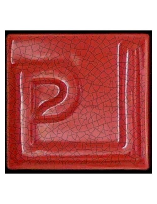 ÉMAIL FAÏENCE OPAQUE CRAQUELÉ BRILLANT GRENADINE 5932 ancien E31018/