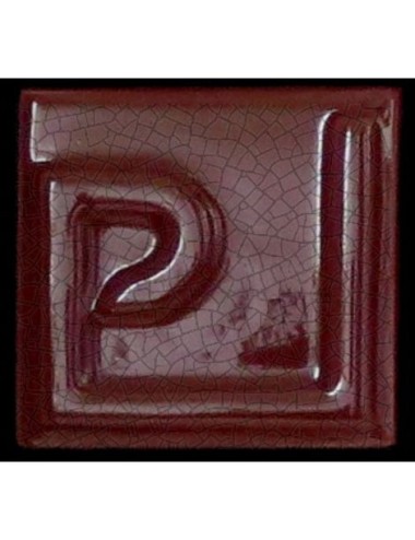 ÉMAIL FAÏENCE OPAQUE CRAQUELÉ BRILLANT MARRON 5940 ancien E31018/10