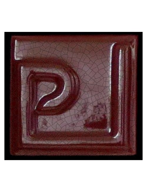 ÉMAIL FAÏENCE OPAQUE CRAQUELÉ BRILLANT MARRON 5940 ancien E31018/10