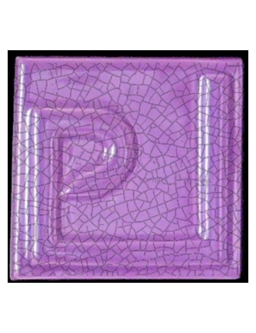 ÉMAIL FAÏENCE OPAQUE CRAQUELÉ BRILLANT MAUVE 5936 ancien E31018/6