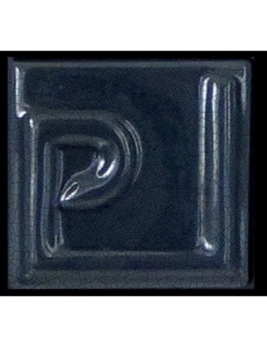 ÉMAIL FAÏENCE OPAQUE CRAQUELÉ BRILLANT NOIR 5942 ancien E31018/12