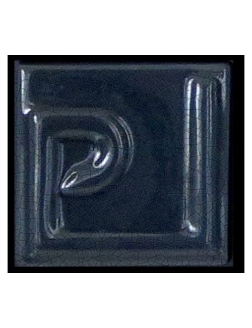 ÉMAIL FAÏENCE OPAQUE CRAQUELÉ BRILLANT NOIR 5942 ancien E31018/12