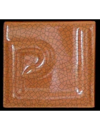 ÉMAIL FAÏENCE OPAQUE CRAQUELÉ BRILLANT TERRACOTTA  5941 ex E31018/11