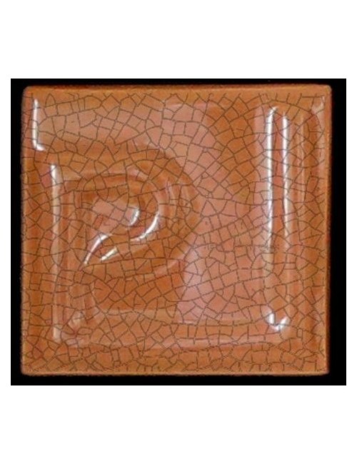 ÉMAIL FAÏENCE OPAQUE CRAQUELÉ BRILLANT TERRACOTTA  5941 ex E31018/11