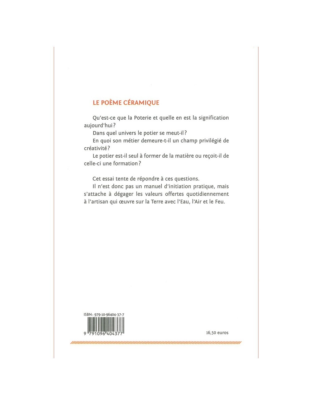 LIVRE LE POÈME CERAMIQUE