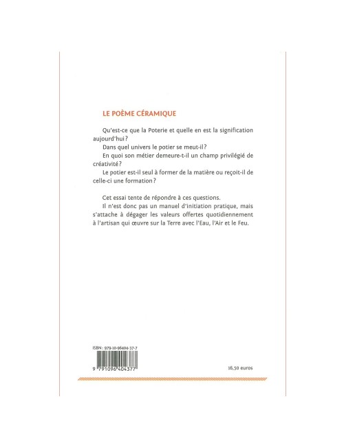 LIVRE LE POÈME CERAMIQUE