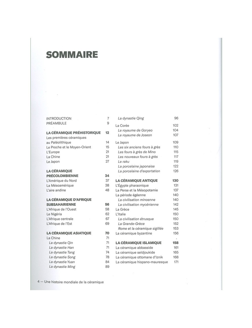 LIVRE UNE HISTOIRE MONDIALE DE LA CÉRAMIQUE