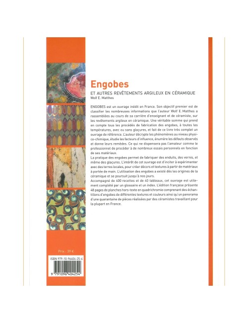 LIVRE ENGOBES ET AUTRES REVETEMENTS ARGILEUX EN CERAMIQUE