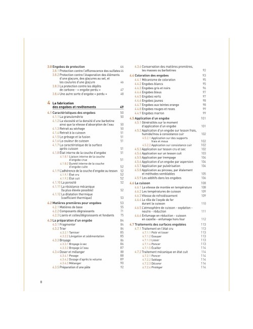 LIVRE ENGOBES ET AUTRES REVETEMENTS ARGILEUX EN CERAMIQUE