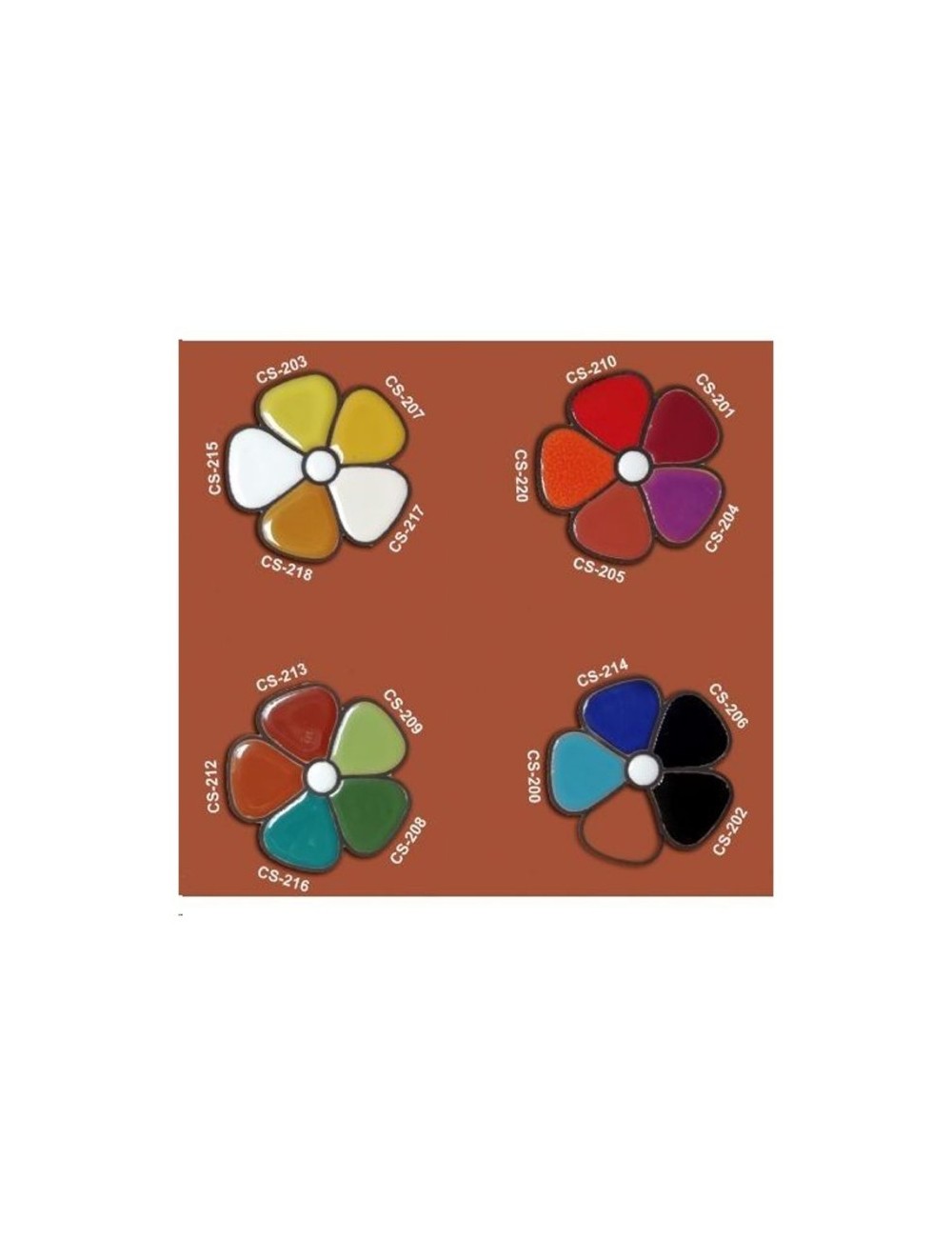 ÉMAIL FAÏENCE OPAQUE CLOISONNÉ BRILLANT ROUGE CS210