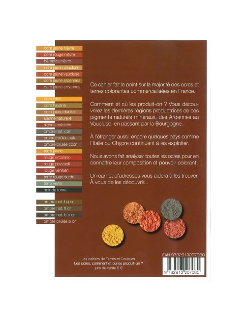 LIVRE LES OCRES ,COMMENT ET OÙ LES PRODUIT-ON ?