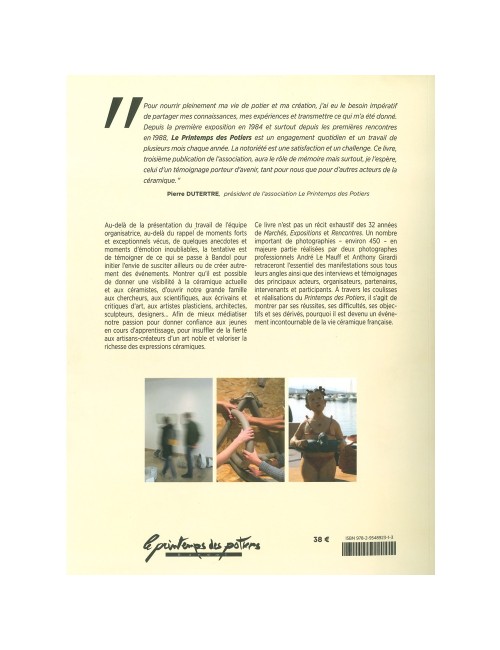 LIVRE LE PRINTEMPS DES POTIERS