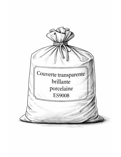 ÉMAIL PORCELAINE SANS PLOMB COUVERTE TRANSPARENTE BRILLANTE ES9008