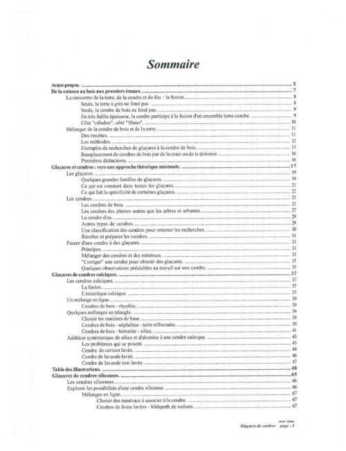 LIVRE CENDRES ET GLAÇURES, MÉTHODE DES MÉLANGES